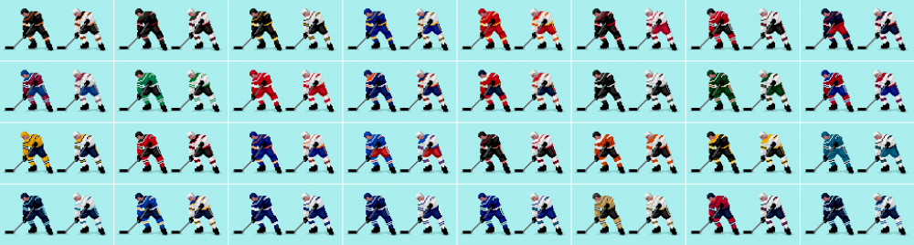 NHL 94 - Screenshots - Uniforms - NOSE - 2024 - Processed - Wide 4x.png