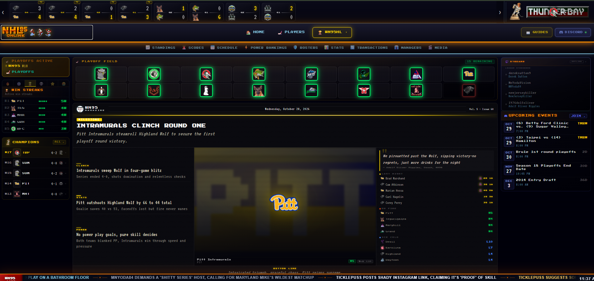 NHL 95 Online League
